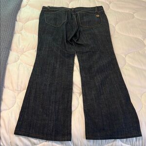 Tory Burch Blue Flare Wide Leg Jeans